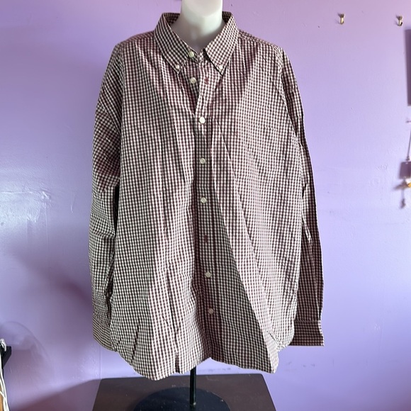 Old Navy Men's Long Sleeve Casual Button Down Red/White Check Shirt Size XXL - Picture 1 of 4